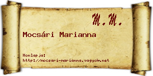 Mocsári Marianna névjegykártya