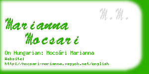 marianna mocsari business card